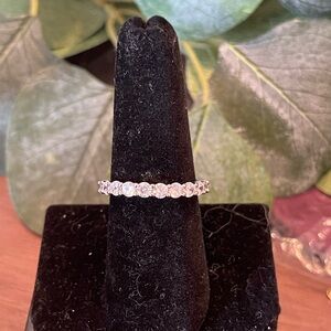 Moissanite eternity band